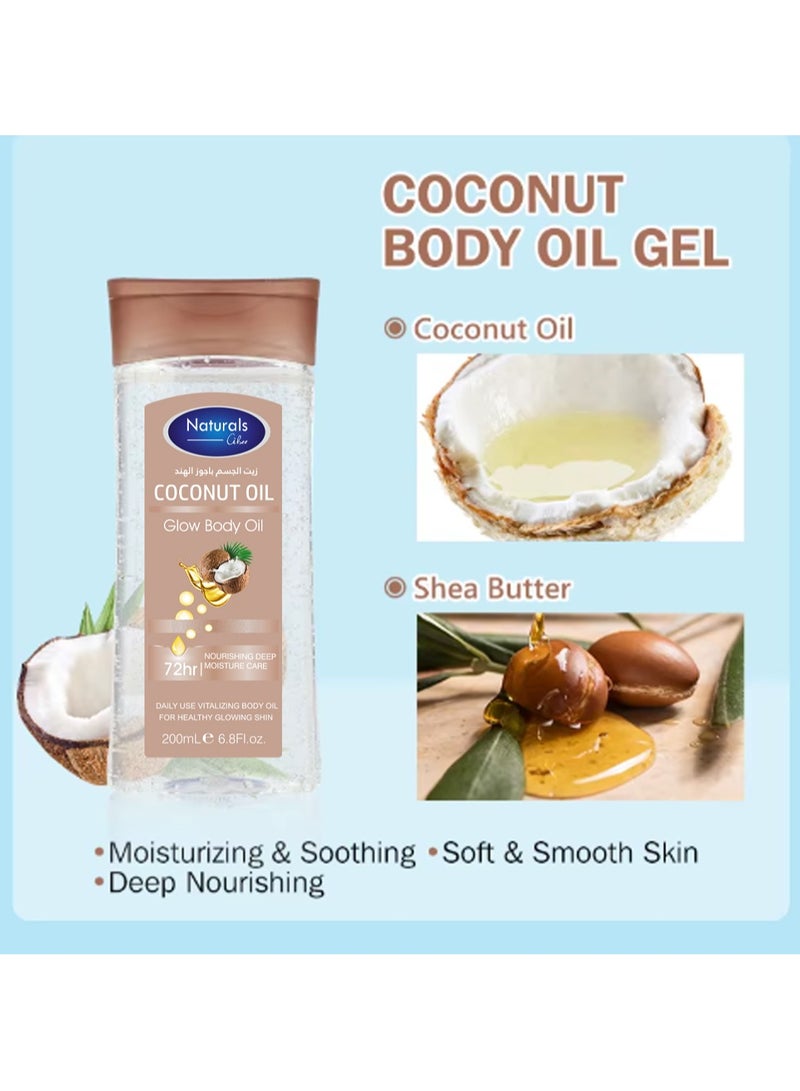 Naturals Coconut Oil Glow Body Oil 200 mil - Image 3