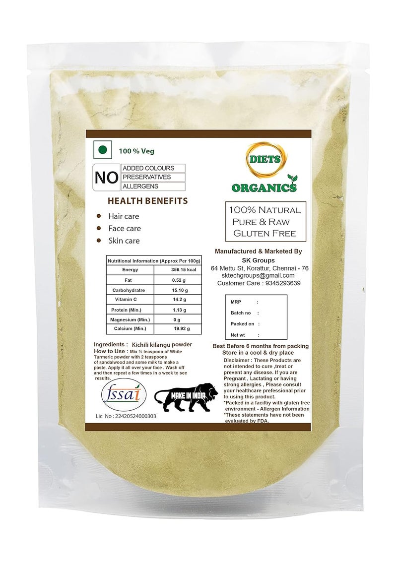 Diets Organics Kichili Kilangu powder White Turmeric Powder Poolan kilangu Zedoary 50G pack of 1 - Image 3