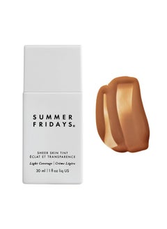 SUMMER FRIDAYS مرطب ملون للبشرة الشفافة مع حمض الهيالورونيك يساعد على تقليل لون البشرة غير المتساوي، تغطية شفافة إلى خفيفة، درجة 7 متوسطة العمق مع درجات ألوان محايدة ذهبية (1 أونصة سائلة)  - Image 1