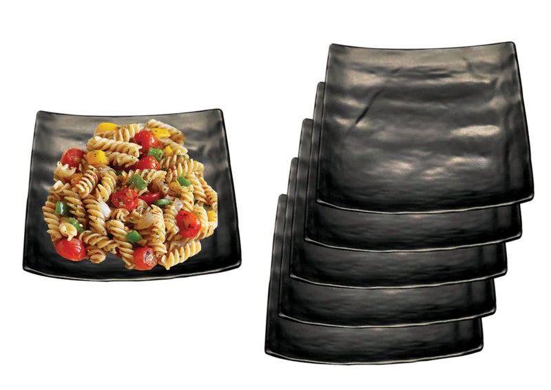 ZIDO 6 Pcs Multi-Purpose Dahi Bhalla Plate/Chaat Plate/Snacks Plate/Starter Plate/Appetizer Plate/Dessert Plate for Serving All Type of Chat, Dessert and Snacks etc - Image 1