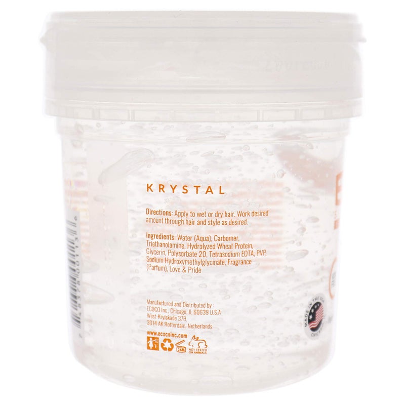 Eco Style Krystal Styling Gel - Adds Body and Shine to all Styles - Moisturizes and Maintains Healthy Hair - Strong, Weightless Hold - Ideal for any Hair Type and Color - Leaves No Residue - 8 oz - Image 2