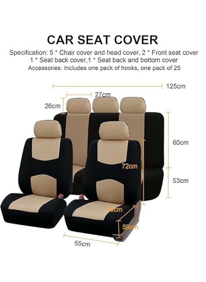 TORONTO Universal Car Seat Covers – Full Set, Automotive Seat Protectors for Cars, Trucks, SUVs – Waterproof, Anti-Slip, Durable, Breathable, Leather & Fabric Compatible - Image 3