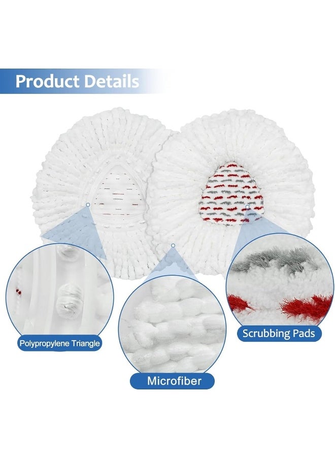 Zalcoon 4 Pack Upgraded Deep Clean Refill Compatible with Vileda/O-cedar Easy Wring Spin Mop & Bucket System Microfiber Mop Heads Refill  - Image 5