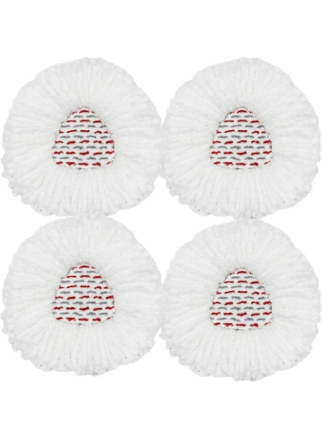 Zalcoon 4 Pack Upgraded Deep Clean Refill Compatible with Vileda/O-cedar Easy Wring Spin Mop & Bucket System Microfiber Mop Heads Refill