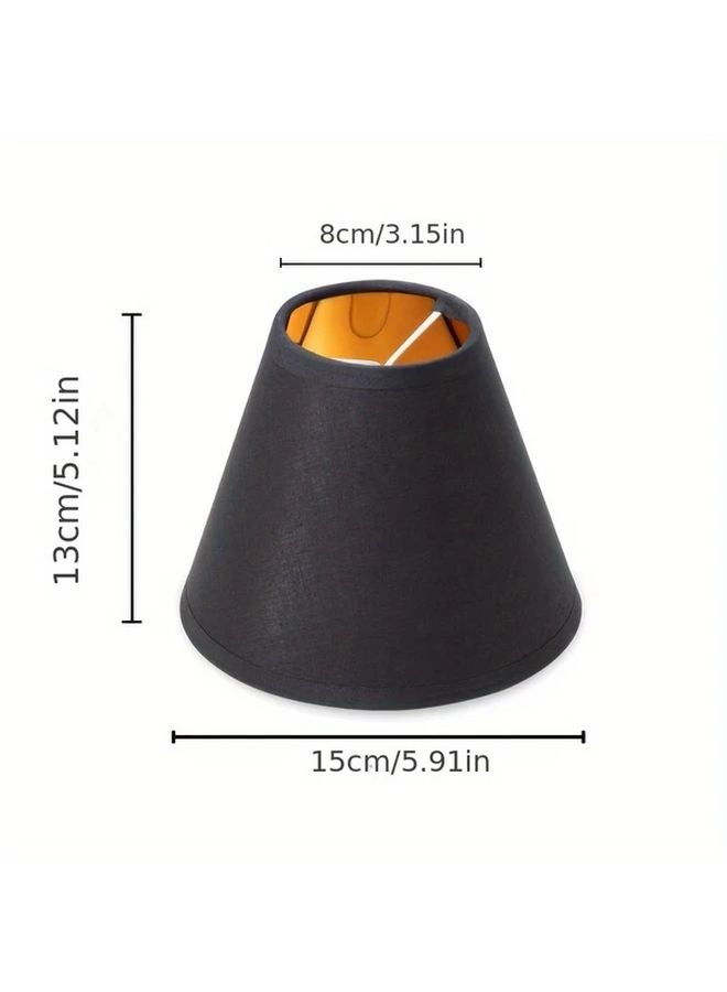 3pcs Black Linen Barrel Lampshade Set For Floor Table And Ceiling Lights - Image 3