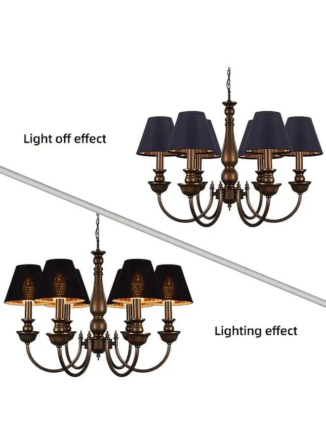 3pcs Black Linen Barrel Lampshade Set For Floor Table And Ceiling Lights - Image 5