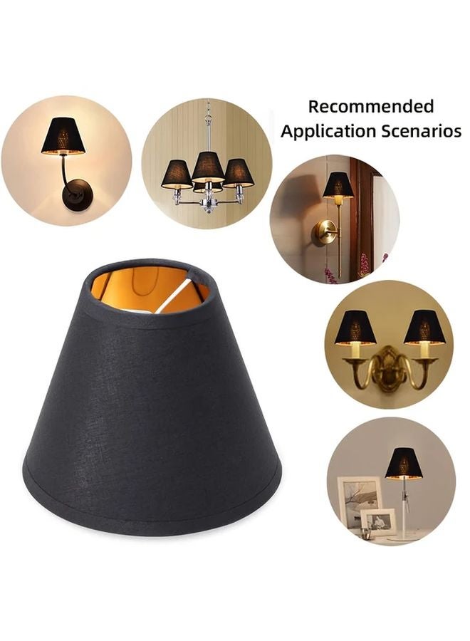 3pcs Black Linen Barrel Lampshade Set For Floor Table And Ceiling Lights - Image 4