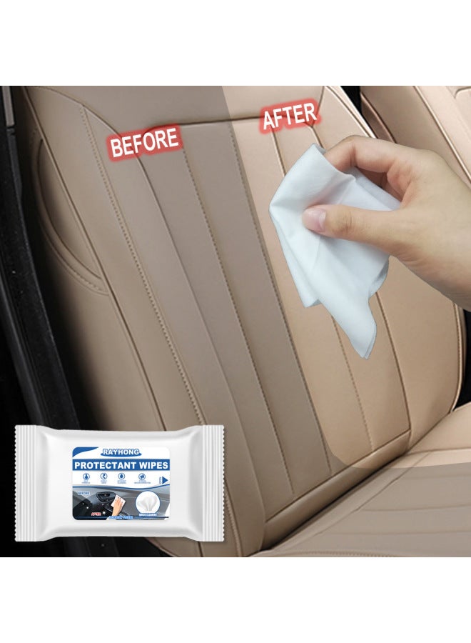 Rayhong Car Interior Wipes Glass Leather Sofa Instrument Steering Wheel Maintenance Cleaning Care Wet Wipes - Image 3