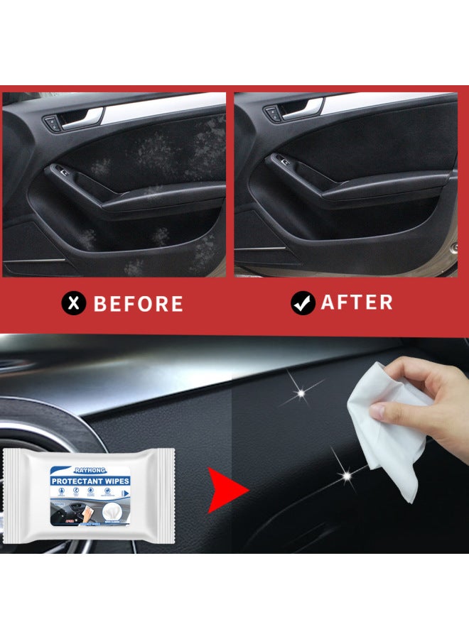Rayhong Car Interior Wipes Glass Leather Sofa Instrument Steering Wheel Maintenance Cleaning Care Wet Wipes - Image 4