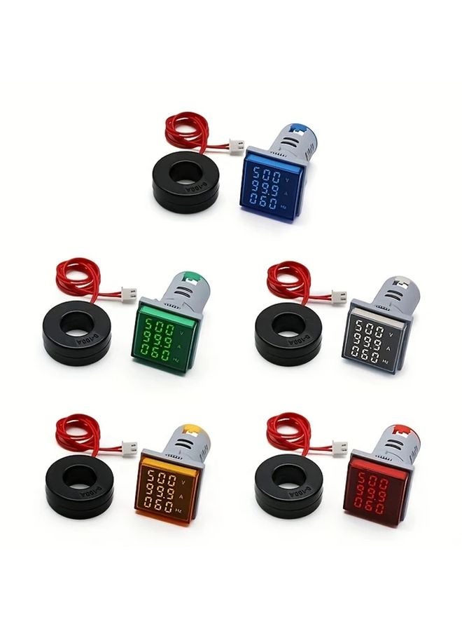 مقياس التردد مربع أبيض LED رقمي للجهد والتيار AC20 500V هيرتز - Image 5