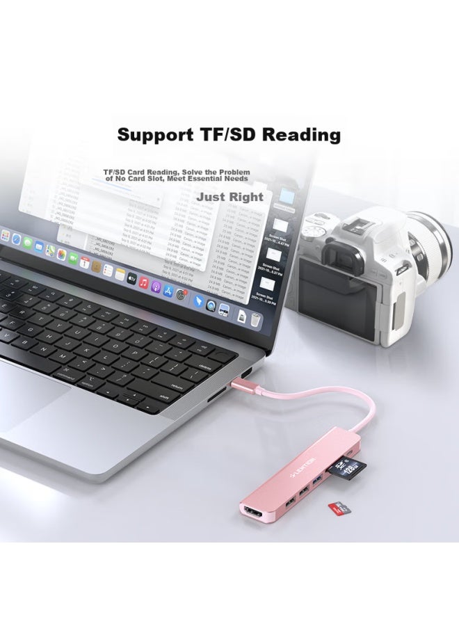 Lention Compatible With Apple Laptops, Type-c Expansion Dock, Usb 3.0 Hub, Hdmi 4k Screen Mirroring Converter, Splitter Adapter, Sd/tf Card Reader - Image 4