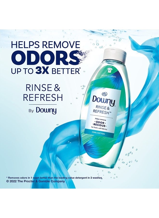 Downy Rinse & Refresh Laundry Odor Remover And Fabric Softener, Cool Cotton, 48 Fl Oz, HE Compatible Laundry Sanitizer, Safe On All Fabrics  - Image 2