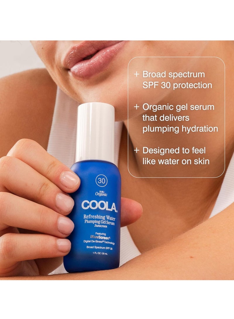 COOLA Refreshing Water Plumping Gel with SPF 30, Dermatologist Tested Face Sunscreen with Hyaluronic Acid, Organic Aloe, and Coconut Water, 1 Fl Oz - Image 4