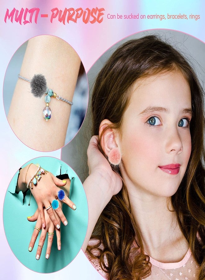 Zhehao 30 Pieces Nail Pom Balls Nail Art Fluffy Balls Detachable Nail Plush Ball 3D Soft Nail Art Ball Removable Manicure Pom Ball Nail Art Decoration for Women Manicure, 15 Colors - Image 4