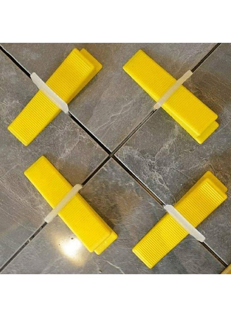 Grasse Grasse Tile Leveling System 3 MM SET 200 Pcs Tile Leveling System Wall Floor Spacer Tile Levelling Tool 200 Clips 200 Wedges 3 mm Wedge and Clips set 200  - Image 5