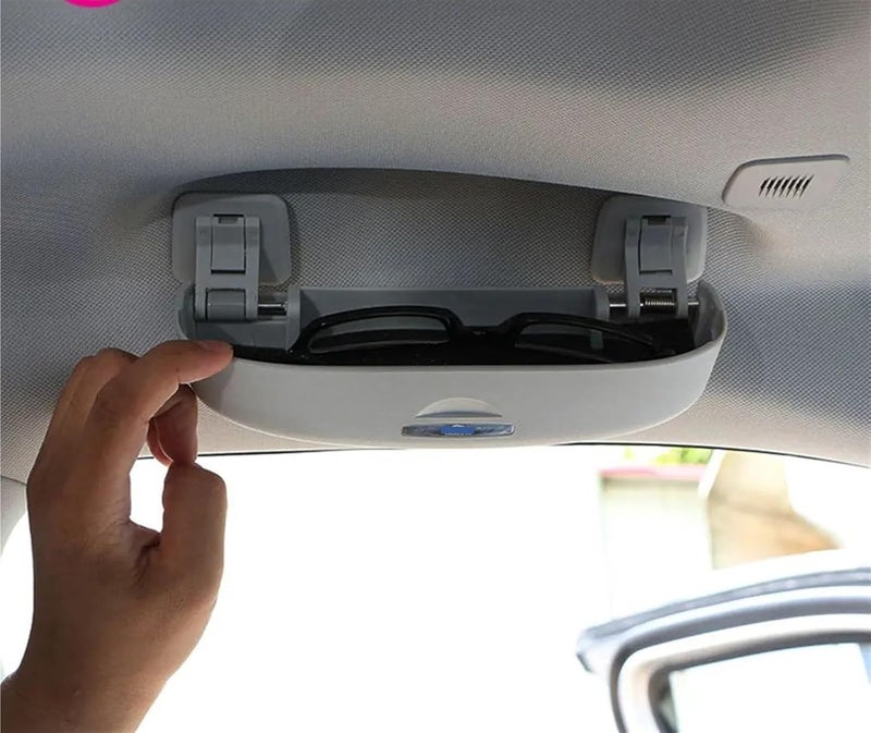 QASULER Car Sunglasses Holder - Grey - Image 5