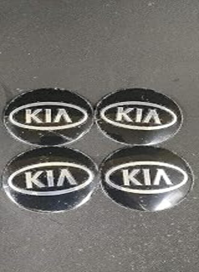 Generic Car Wheel Center Hub Caps for Kia (Black, 4 Pieces) 