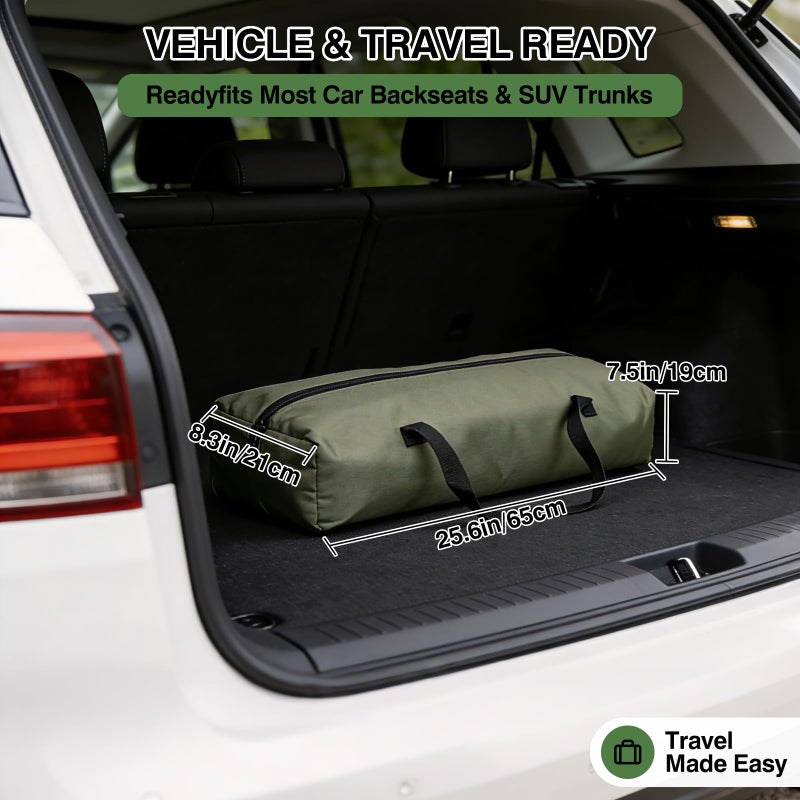 Veraste 33" L x 25" W x 25" H Collapsible Travel Dog Crate, Portable Soft Dog Kennel for Medium Large Dogs up to 60 lbs, 4-Door Foldable Travel Crate with Durable Mesh & Storage BagGreen - Image 5