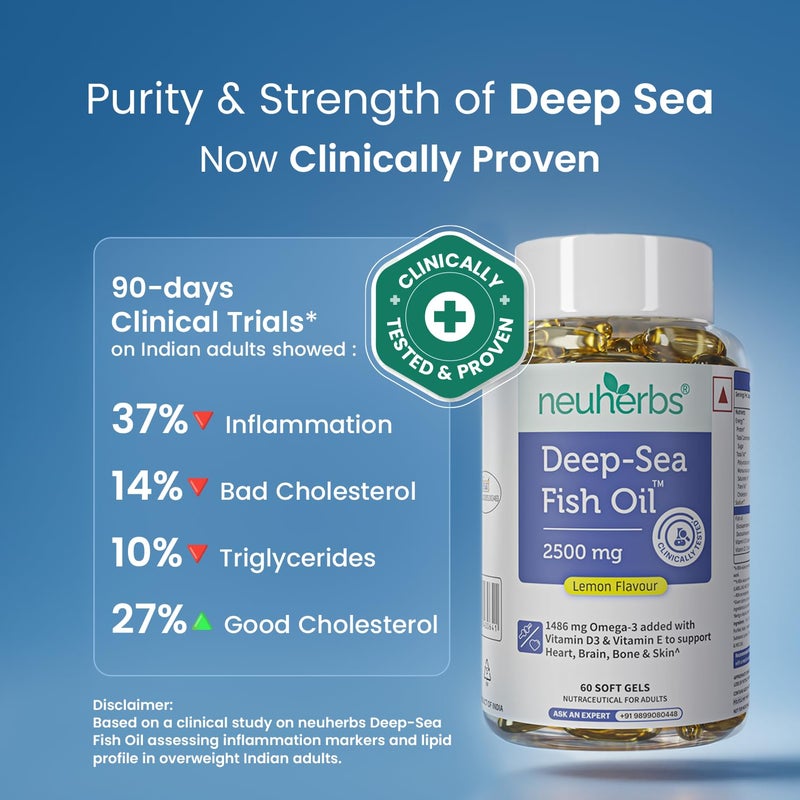 Neuherbs Deep-Sea Fish Oil Softgels for Men and Women - Image 2