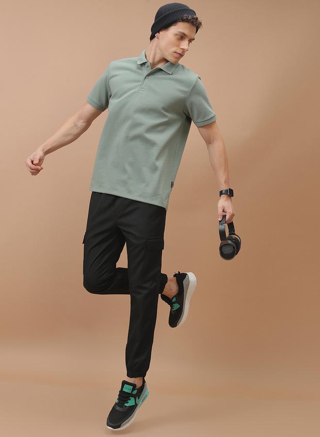 HIGHLANDER Mid Rise Regular Fit Drawstring Cargo Joggers - Image 2