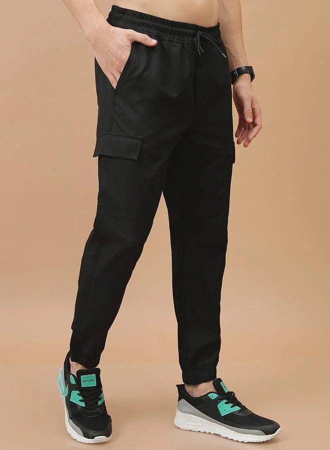 HIGHLANDER HIGHLANDER Mid Rise Regular Fit Drawstring Cargo Joggers