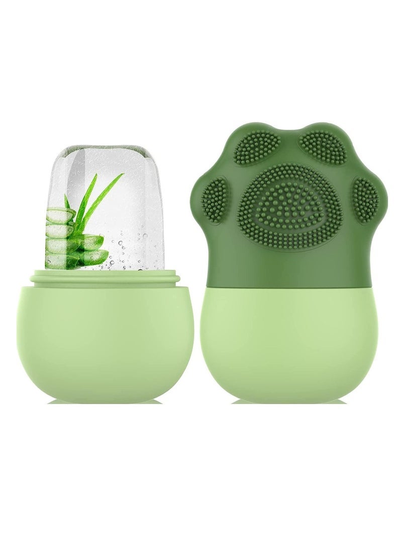 Captaintech Silicone Ice Facial Rollers For Face and Eyes Puffiness Relief with Soft Cleaning Brush - Image 1