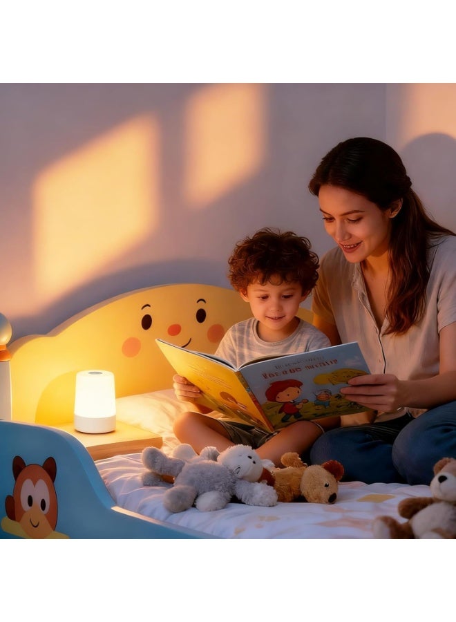 فانوس مكتب سطح الطاولة القابل للشحن بلا سلك - مصباح ليلي LED متعدد الألوان وقابل للتخفيض، مناسب لغرفة النوم، حضانة، الأطفال والبالغين - شحن عبر USB، مساعد نوم صديق للعين، مصباح مكتبي محمول - Image 2