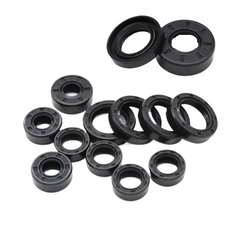 Nitrile Rubber Double Lip Oil Seals 16x30x10mm 2 Pieces Skeleton Rotating Shaft Seal - Image 1