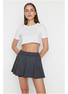 trendyol Anthracite 2 Layer Tennis Knitted Sports Shorts Skirt With Shorts TWOSS22SR00067  - Image 1