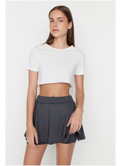trendyol Anthracite 2 Layer Tennis Knitted Sports Shorts Skirt With Shorts TWOSS22SR00067  - Image 3