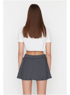 trendyol Anthracite 2 Layer Tennis Knitted Sports Shorts Skirt With Shorts TWOSS22SR00067  - Image 5