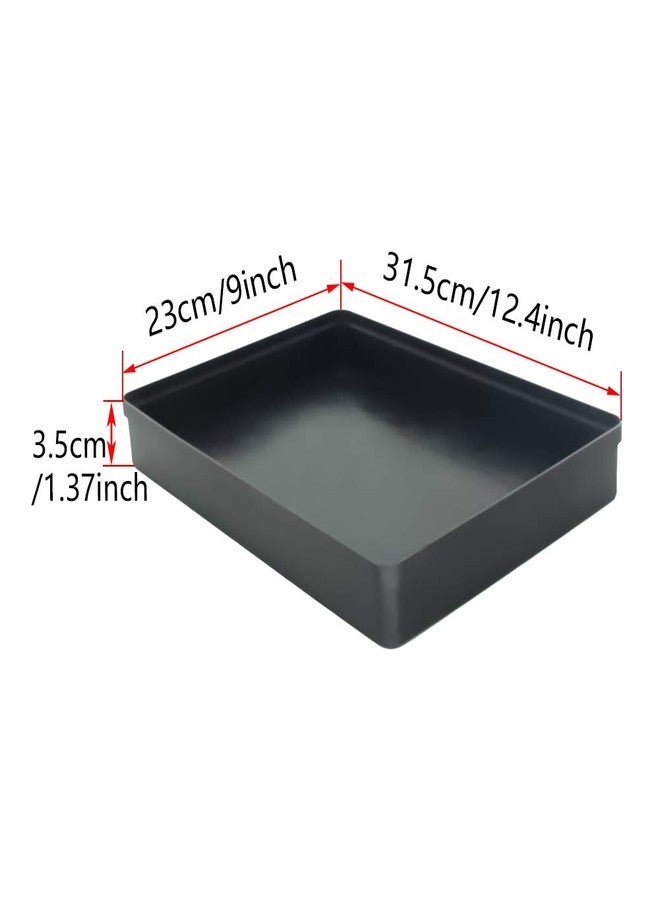 Othmro PP Plastic Stacking Parts Bin Tool Boxes Anti-Static Storage Compartment Stacking Hanging Boxes for Electronic Components Turnover Loading Packaging Storage Black 315x230x35mm - Image 2