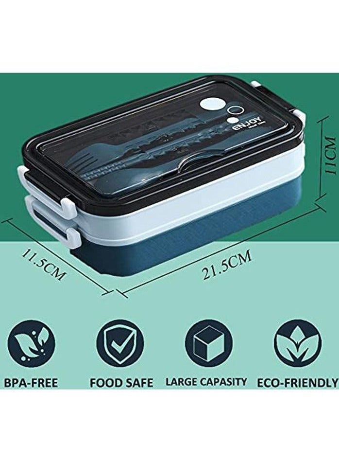 YumLock YumLock Leakproof Lunch Box with 2 Dividers and Cutlery Set., Food Grade Safe Material  - Image 5