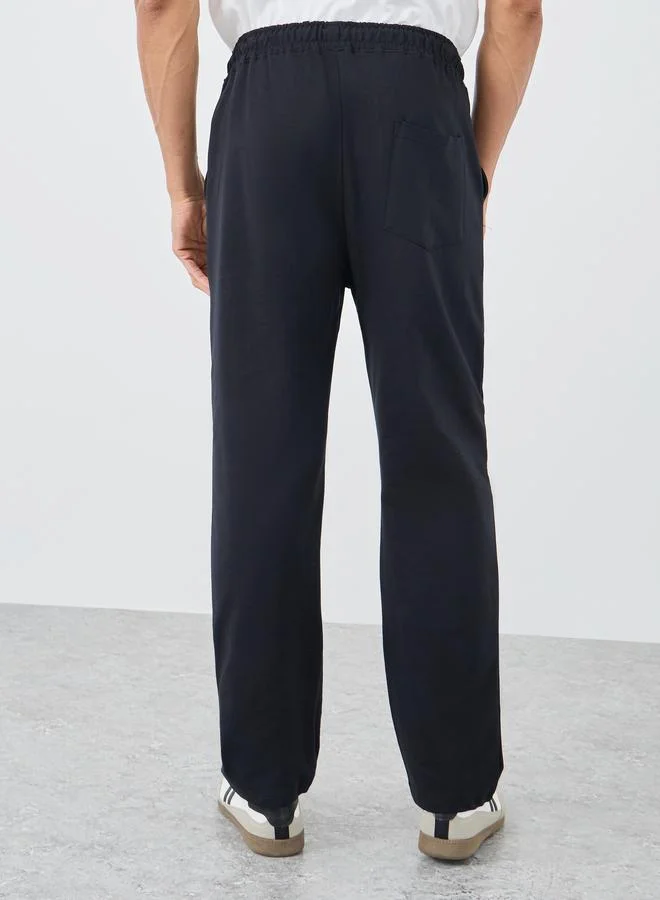 Styli Styli Pack of 2 - Solid Straight Open Hem Terry Joggers