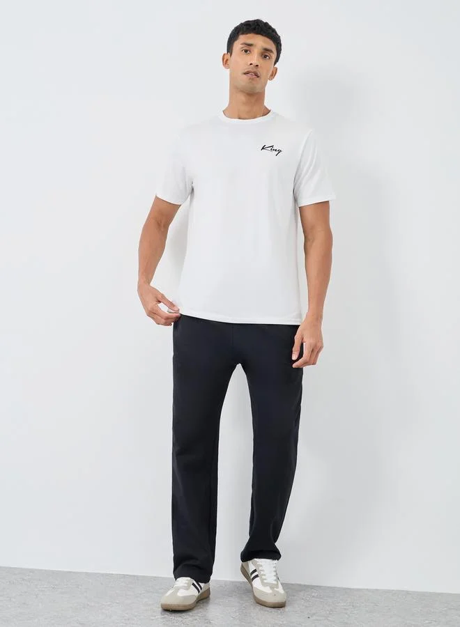 Styli Styli Pack of 2 - Solid Straight Open Hem Terry Joggers