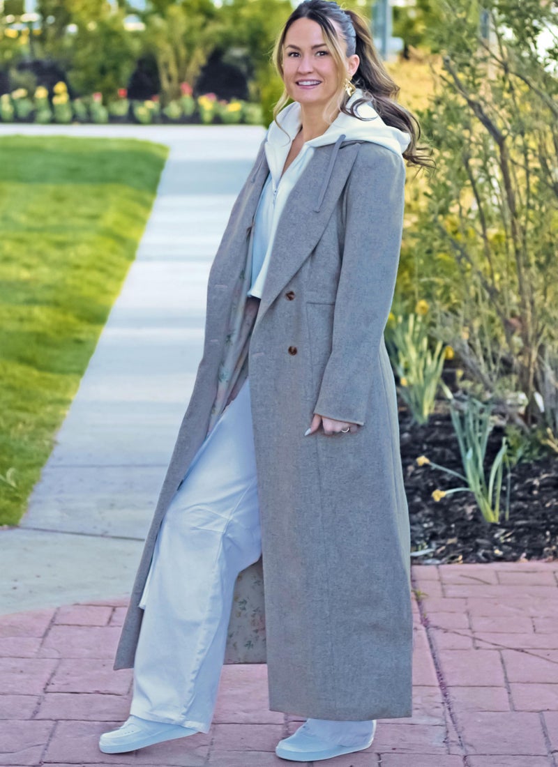Know Me ME2139Y5 Misses' Double Breasted Lined Coat and Hoodie Insert Sewing Pattern Packet by The Stitch Fitz, Design Code ME2139, Sizes 18-20-22-24-26 - Image 4