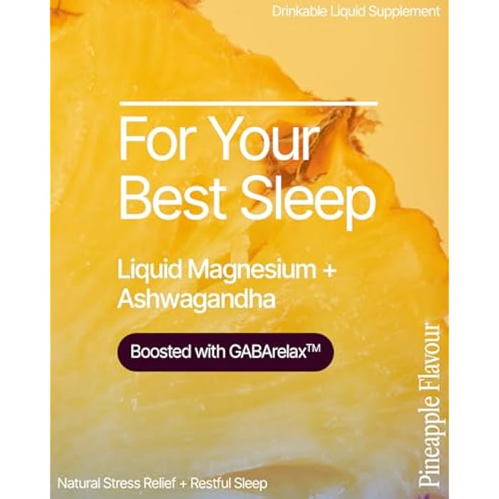 BeMe Magnesium Drink for Sleep - Melatonin-Free Magnesium for Sleep with Ashwagandha, L-Theanine & GABA - Fast-Absorbing Calm Pineapple - 30 Sachets - Image 2