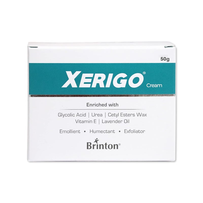Brinton Brinton Xerigo Intense Skin Moisturizing Cream with Exfoliating Ingredients for Cracked Feet Elbow Knees Prevents Moisture Loss 50g x Pack of 3 - Image 2