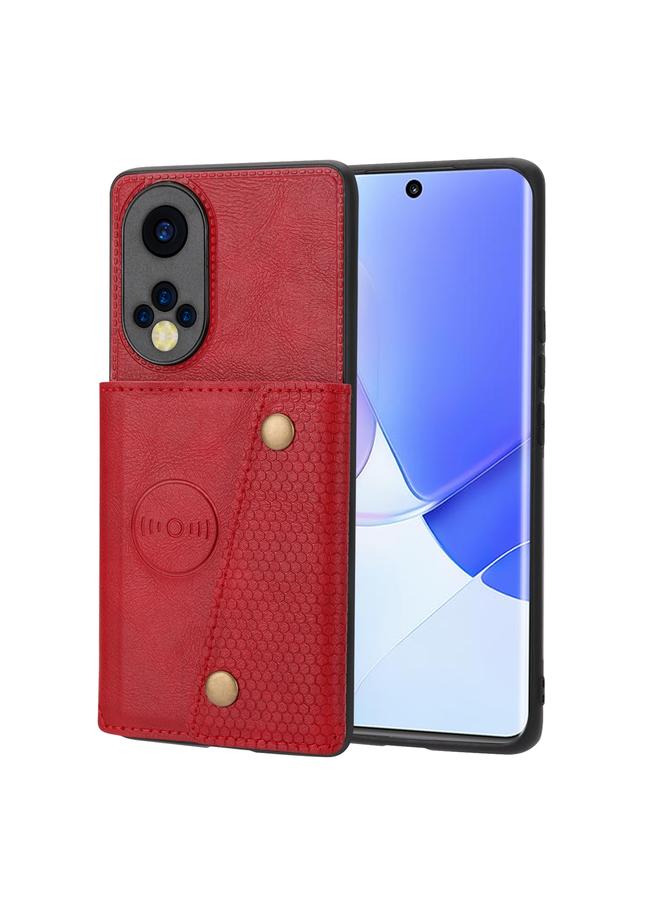 S-TOP Case For Huawei Nova 9 Double Buckle PU + TPU Shockproof Magnetic Phone Case - Image 1