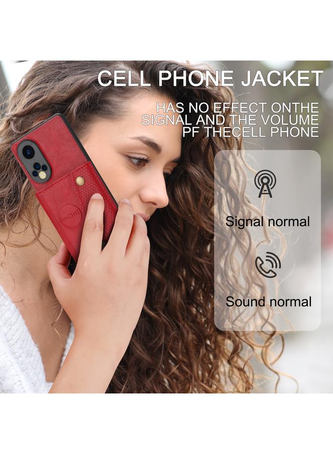 S-TOP Case For Huawei Nova 9 Double Buckle PU + TPU Shockproof Magnetic Phone Case - Image 5