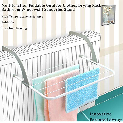 FAYBY ABS Plastic and Stainless Steel Adjustable Clothes Drying Rack Shelf Multicolour - Image 3