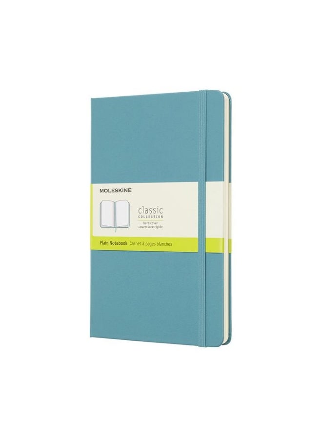 MOLESKINE Large Notebook Plain Pages Reef Blue Hard Cover 240 Pages - Image 1