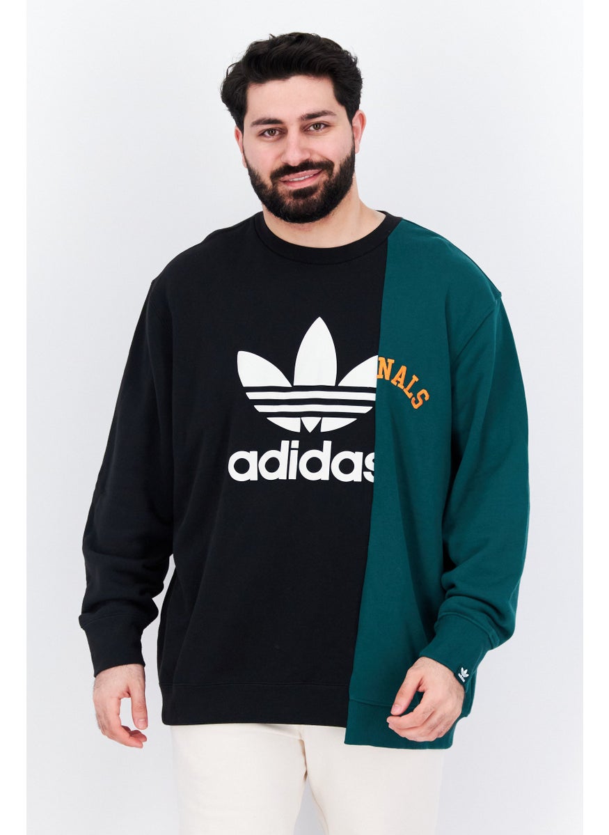 adidas Originals Men Sportswear Fit Long Sleeves Outdoor Sweatshirt, Black Combo  - Image 1