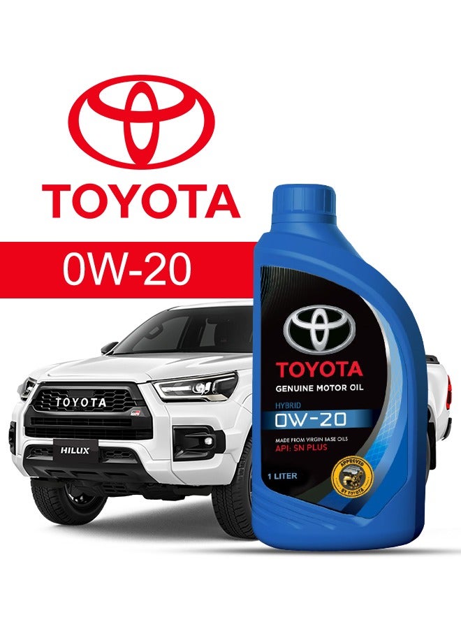 TOYOTA Engine Oil – For TOYOTA Hilux Petrol 2024 - 2004، 6 Liter، viscosity 0w20 Toyota - With Engine Oil Filter - 2004 2005 2006 2007 2008 2009 2010 2011 2012 2013 2014 2015 2016 2017 2018 2019 2020 2021 2022 2023 2024 