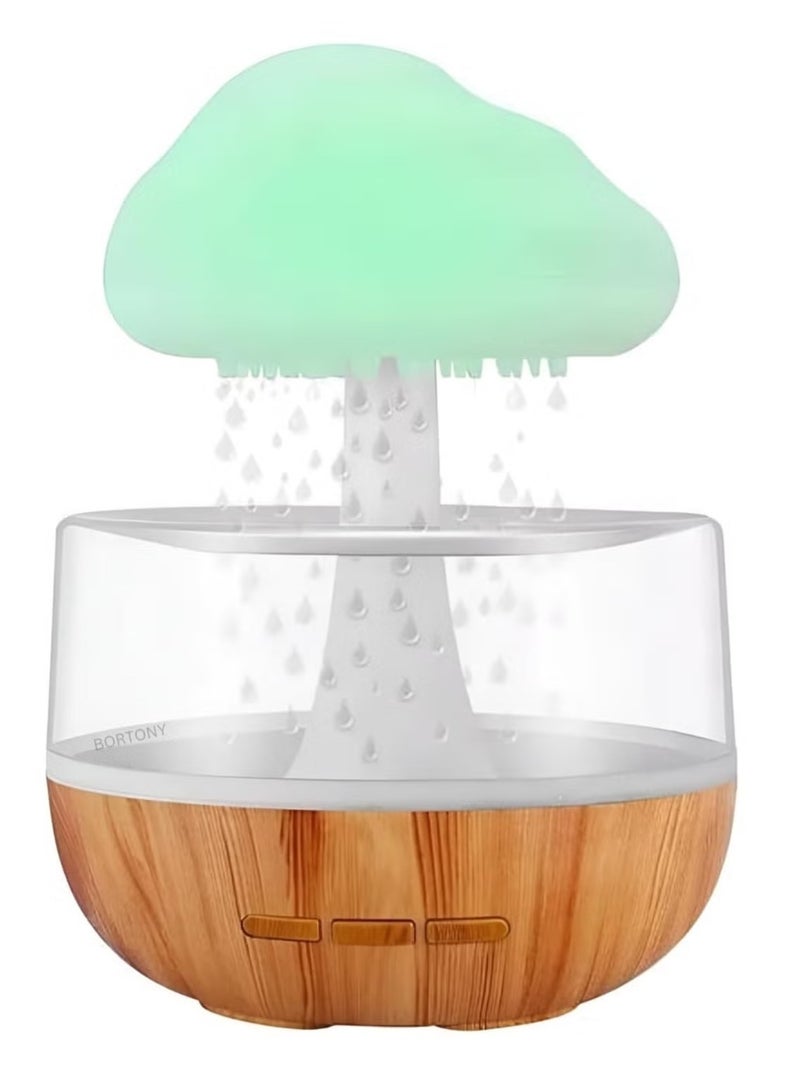 TIGER Raining Cloud Humidifier Aromatherapy  Essential Oil Diffuser – Cute Mushroom Humidifier with Waterfall Lamp, Desk Fountain, Bedside Sleeping Relaxing Mood Light - Image 1