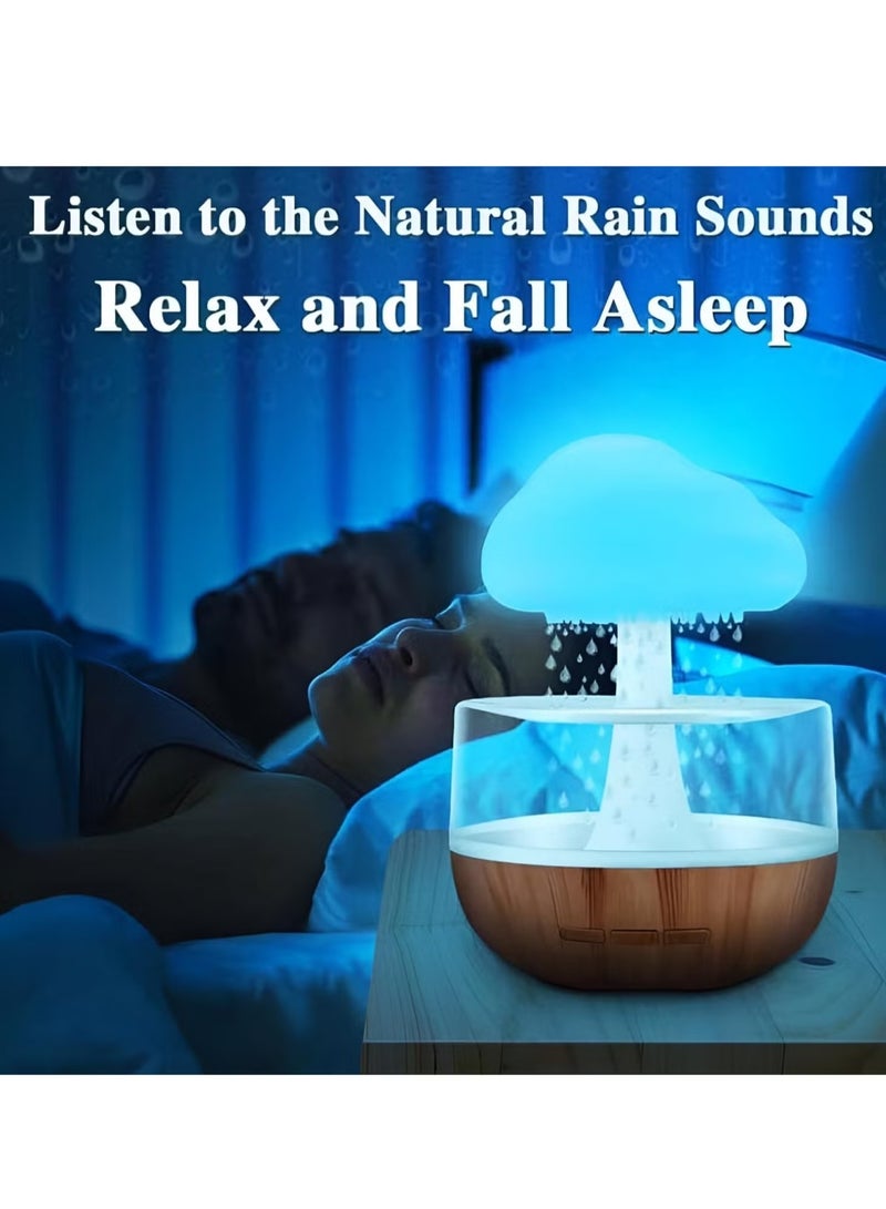 TIGER Raining Cloud Humidifier Aromatherapy  Essential Oil Diffuser – Cute Mushroom Humidifier with Waterfall Lamp, Desk Fountain, Bedside Sleeping Relaxing Mood Light - Image 5