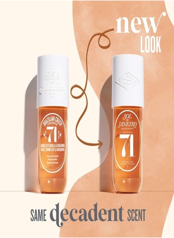 Sol de Janeiro - Sol de Janeiro Brazilian Crush Cheirosa 71 Hair & Body Perfume Mist - 90ml | Decadent Gourmand Fragrance with Notes of Caramelized Vanilla, Toasted Coconut & White Chocolate - Image 1