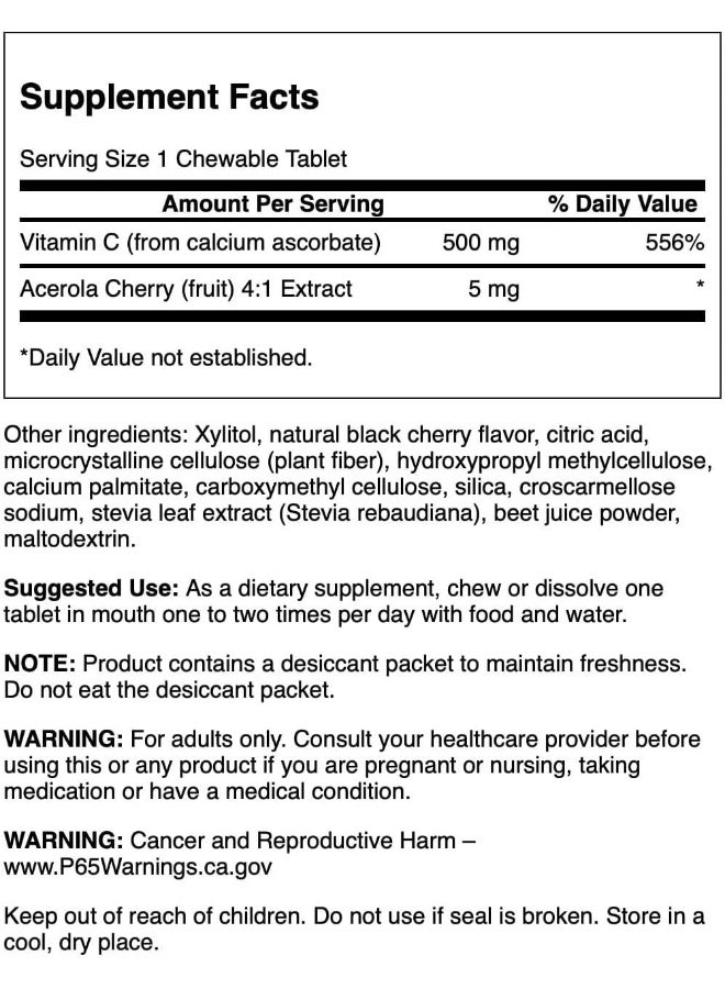 SWANSON Chewable Vitamin C Tablets for Immune Health - Image 2