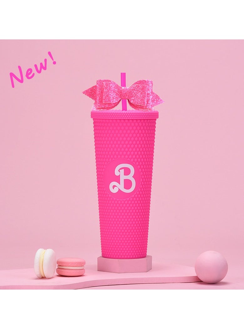 Double sippy cup 710ml fluorescent Rose H (printed)- Bow tie - pzsku/Z799ACFDF3F984C23BAE6Z/45/_/1734427908/04435cd9-2c81-4639-9aa0-e0da3c0d54c2