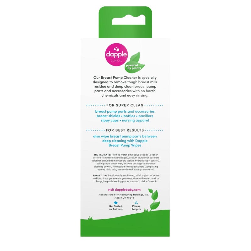 Dapple Breast Pump Soap Baby, 8 Fl Oz Bottle, Fragrance Free, Plant Based & Hypoallergenic Liquid Soap - Easy Rinse Formula Removes Milk Residue & Leaves No Taste - Image 2